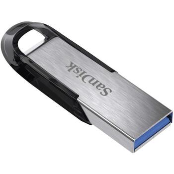 Sandisk USB zibatmiņa Ultra Flair SDCZ73-256G-G46, 256GB, USB Type-A 3.2 Gen 1, 150MB/s, metāla korpuss, bez vāciņa, melna (SDCZ73-256G-G46)