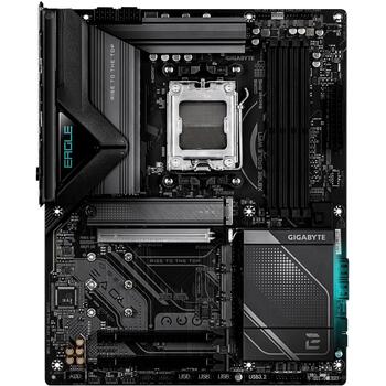 Gigabyte mātesplate X870E EAGLE WF7, Socket AM5, DDR5 8200MHz, 4x DIMM, 256GB, PCIe 5.0, Wi-Fi 7, 5GbE LAN, USB4, ATX (X870E EAGLE WF7)