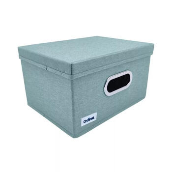 ORDINETT Коробка S 126883001, 29,5x22,5x16,5см, складная, 2 ручки, ткань (126883001)