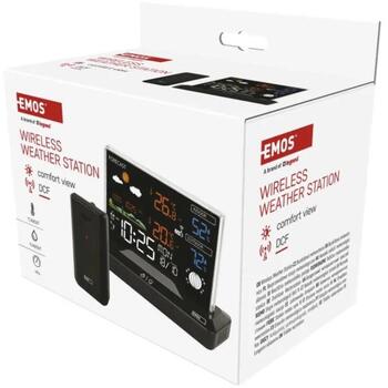 Emos Домашняя беспроводная метеостанция E8620, 0-50 °C, -40-70 °C, 2xAAA, DCF часы, LED дисплей, 12 фаз луны (E8620)