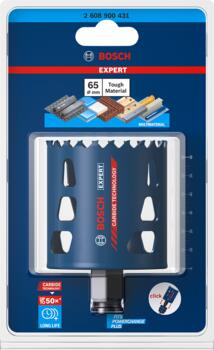Karbīda caurumzāģis Tough Material 65mm, Urbjmašīnām/skrūvgriežiem, triecienurbjmašīnām/triecienskrūvgriežiem EXPERT MULTI MATERIAL PC PLUS CAURUMZĀĢIS, 2608900431, BOSCH (2608900431)