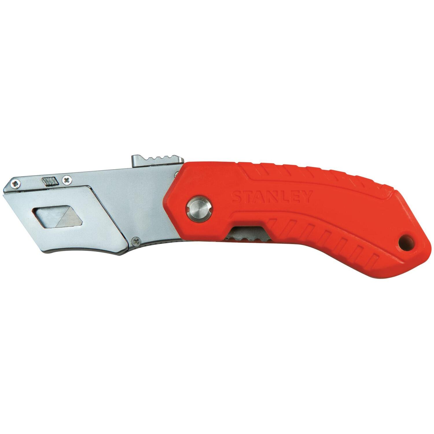 STANLEY 0-10-243 складной предохранительный нож, 170mm, 15mm, ABS, самовтягивающееся лезвие, замена без инструмента (0-10-243)