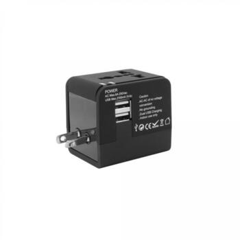 Sbox TA-23 Universal Travel Adapter with Dual USB Charger (TA-23)