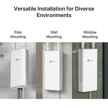 TP-Link маршрутизатор TL-MR100-OUTDOOR, 300 Мбит/с, 150 Мбит/с загрузка, 50 Мбит/с выгрузка, IP65, PoE, 2x LTE антенны (TL-MR100-OUTDOOR)