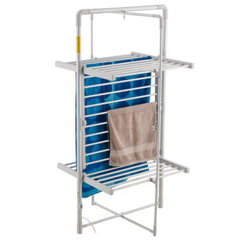 Super praktisks un ekonomisks salokāms elektriskais veļas un dvieļu žāvētājs 300W 143,5×73×68 cm Balts AD7829 Adler (AD 7829)