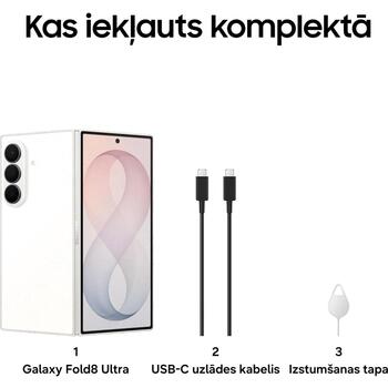Смартфон Samsung Galaxy Z Fold8 Ultra SM-F976BZWBEU, 256GB, 12GB RAM, 8