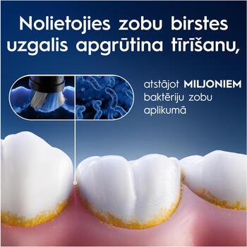 Oral-B Nomaināmas zobu birstes galviņas iO UltimateClean EB6, 6 gab, melnas, pieaugušajiem, vidēja cietība, saderīgas ar Oral-B iO (iO refill UltimateClean Black 6)