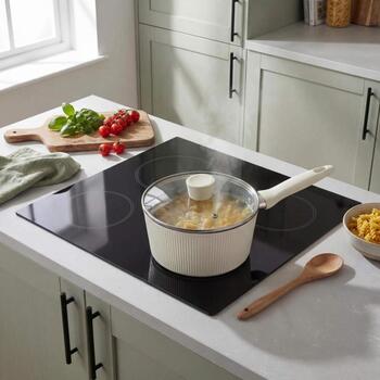Russell Hobbs Katls RH03866C, 16cm, krēmīgs, alumīnijs, ar vāku, saderīgs ar visām plīts virsmām, ieskaitot indukciju (RH03866C)