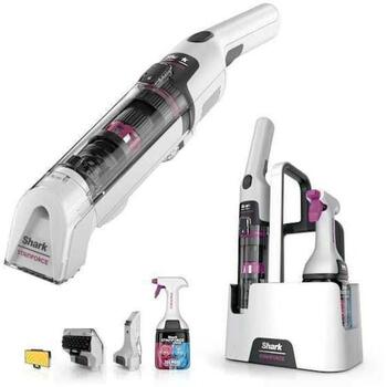 Shark пылесос StainForce HX100EUT, 100 Вт, 0.14 л, 50 м, 80 дБ, 2 насадки, сухая и влажная уборка, безмешковый, аккумулятор (HX100EUT)