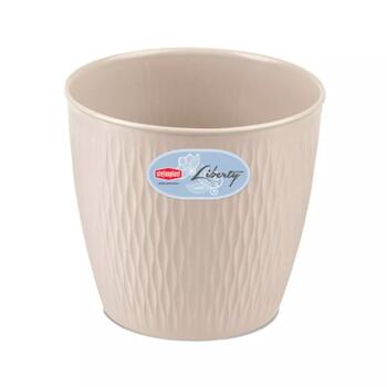 Stefanplast Puķu pods Liberty 2187256, Ø25 x 23 cm, 8,5 L, balts (2187256)