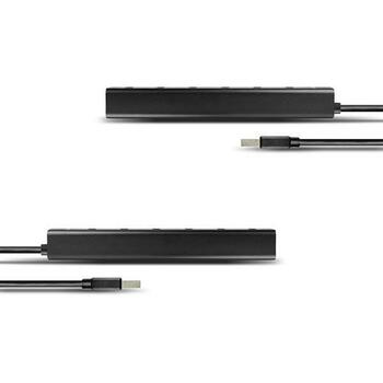 Axagon USB centrmezgls HUE-SA7BP 7 USB 3.0 porti, 156 x 30 x 21 mm, 0.088 kg (HUE-SA7BP)