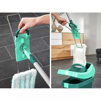 Leifheit Profi XL micro duo щетка для пола 1055048, 42см, стальная ручка 140см, микрофибра, система Click (1055048)