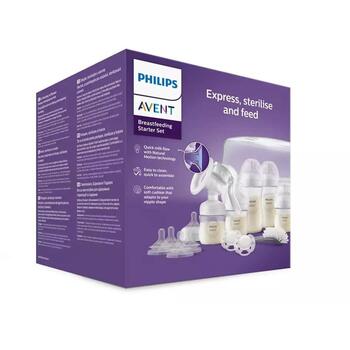 Philips Avent ручной молокоотсос SCD430/50, комплект, 2x125мл, 2x260мл, 6 сосок, стерилизатор, щетка (SCD430/50)