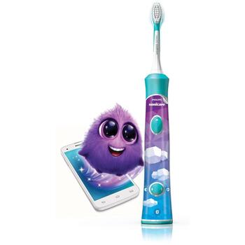 Philips Зубная щетка Sonic HX6322/04, 2 режима, 2 насадки, перезаряжаемая, Bluetooth, Aqua (HX6322/04)