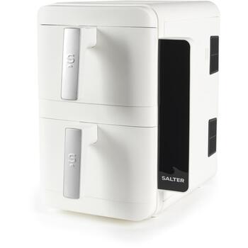 Salter Gaisa fritieris EK6642WHTVDE, 2400W, 9l, 2 grozi, digitālais panelis, 9 programmas, mazgājams grozs (EK6642WHTVDE)
