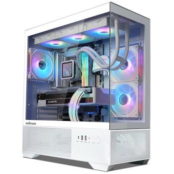 Zalman CHRONIX V2 WHITE, корпус ATX Mid-Tower, 3x120mm ARGB вентилятора, белый (CHRONIX V2 WHITE)