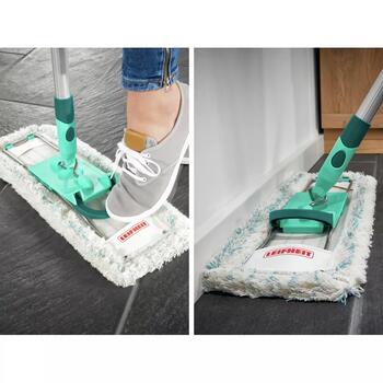 Leifheit Profi XL micro duo 1055049, grīdas birste ar teleskopisku kātu, 42cm, 80-140cm, 360° rotējoša, MicroDuo (1055049)