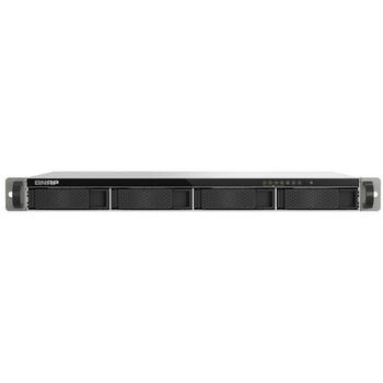 Qnap NAS 1U TS-433EU, ARM 4-core 2.0GHz, 4GB atmiņa, 2x 2.5GbE, 4 disku vietas, 2x USB 3.2, melns (TS-433EU)