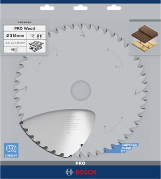 Ripzāģa disks 315x30 mm, Galda zāģiem PRO WOOD RIPZĀĢA ASMENS, 2608640673, BOSCH (2608640673)