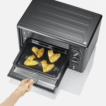 Severin Mini krāsns TO 002079, 20l, 1600W, 4 režīmi, 120min taimeris, konvekcija, rotējošais iesms (TO 002079)