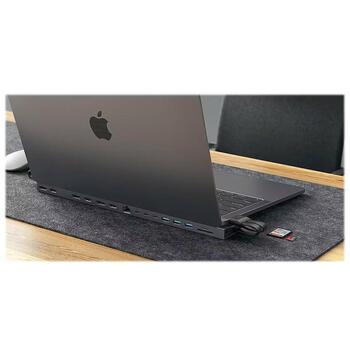 Hyper док-станция HD156-GL, 3x HDMI 4K 60Hz, 3x DP 4K 60Hz, 2x USB-C 10Gbps, USB-C PD 100W, USB-A 10Gbps, 2x USB-A 5Gbps (HD156-GL)