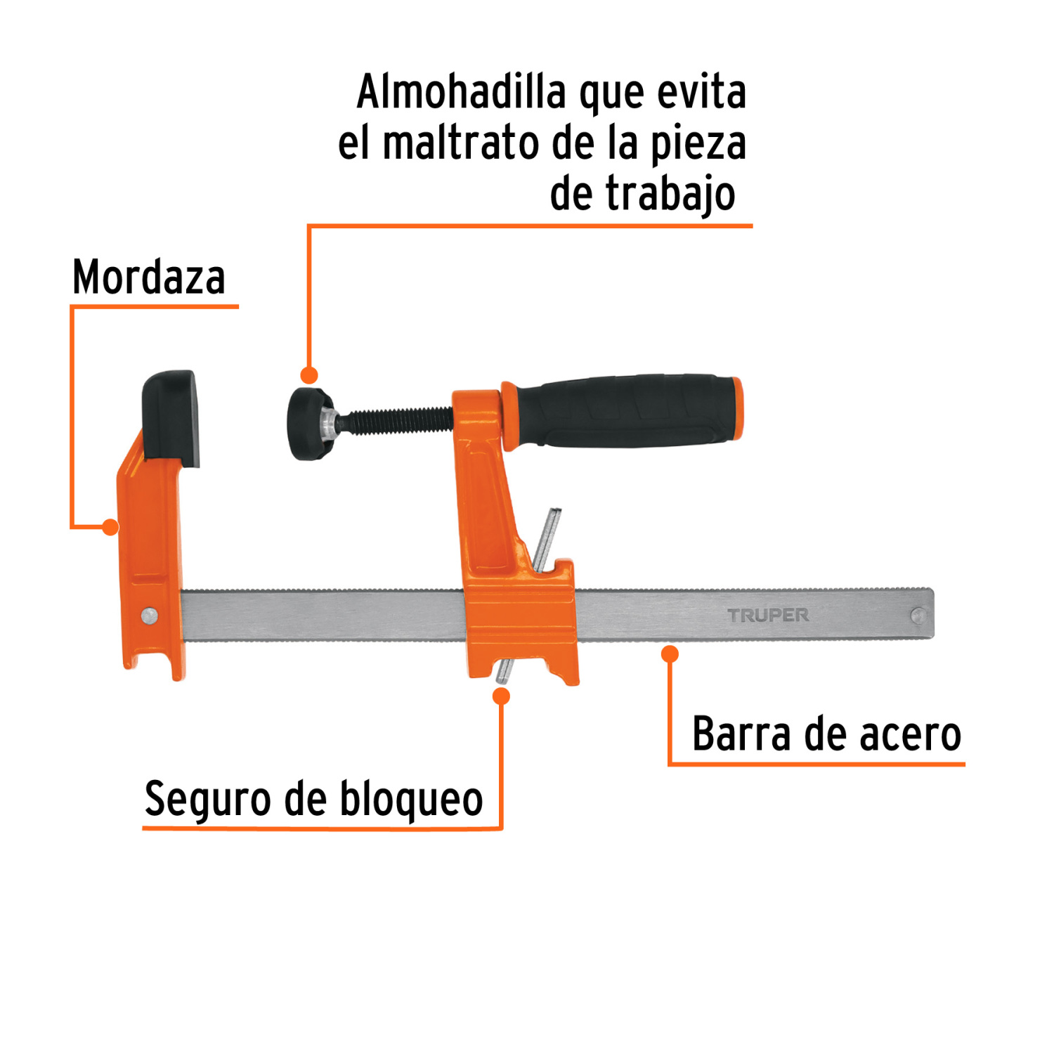 Spīle 150 mm, dziļums 60 mm, maksimālā slodze 140 kg PRF-6 TRUPER (PRF-6)