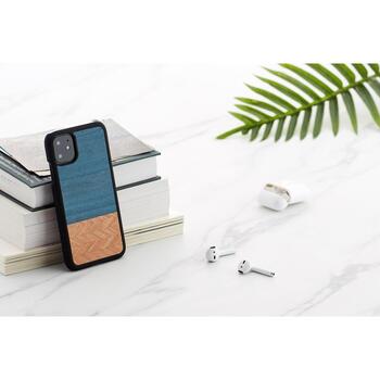 Man&Wood Чехол M8240B, 6.1, Синий, натуральное дерево, поликарбонат, Apple iPhone 11 (M8240B)