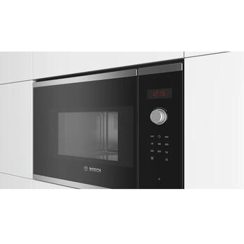 Встраиваемая микроволновая печь с объёмом 20 л и мощностью 800 Вт BFL523MS0 Нержавеющая сталь/Чёрный Bosch (BFL523MS0)