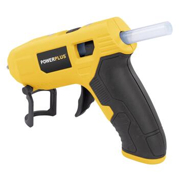 Karstā līmes pistole 4V, POWERPLUS, POWX147, 2200 mAh akumulators, 50 min darbības laiks, 0,4 min sildīšanas laiks (POWX147)