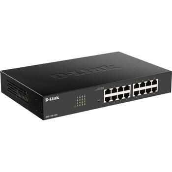 D-Link коммутатор DGS-1100-16V2/E, 16x 10/100/1000 Mbps, 32 Gbps, 23.81 Mpps, L2, управляемый, настольный, монтажный комплект (DGS-1100-16V2/E)