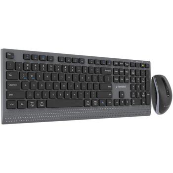 Gembird KBS-WPS-02 беспроводной комплект, 2.4G+BT, US раскладка, 3800 DPI, 300 мАч, черный (KBS-WPS-02)