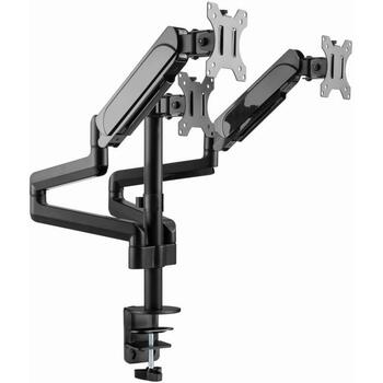 Gembird крепление для LCD монитора MA-DA3-01, 2 руки, 21 кг, 17-27 дюймов, VESA 75x75/100x100, черный (MA-DA3-01)