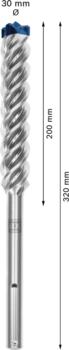 Perforatora urbjiem EXPERT SDS MAX-8X TRIECIENURBIS PERFORATORIEM, 2608900252 BOSCH (2608900252)