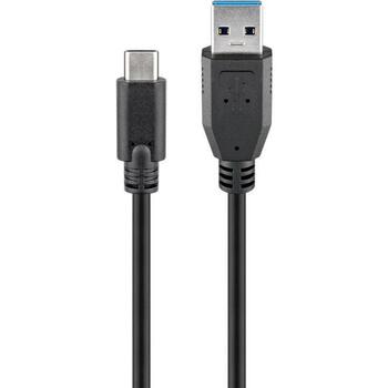 Goobay кабель 71221, USB-C на USB-A, 2 м, 5 Гбит/с, 15 Вт, черный, USB 3.0 (71221)