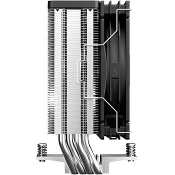 Deepcool procesora dzesētājs AG400 G2 R-AG400-BKNPMG2-G, 631 g, 70.09 cfm, 1 ventilators, PWM atbalsts, hidro gultnis (R-AG400-BKNPMG2-G)