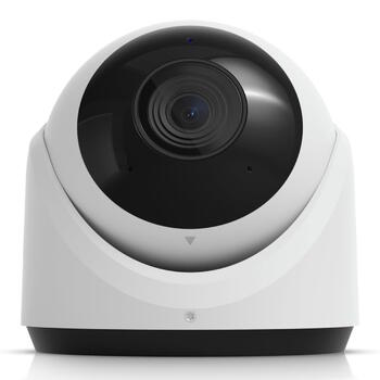 IP камера видеонаблюдения 4K PoE 8 МП сенсор 1 1.8″ AI распознавание событий ИК ночное видение 30 м микрофон защита от погодных условий IP66 настенное потолочное крепление G6 Turret Белая Ubiquiti (UVC-G6-TURRET-W)