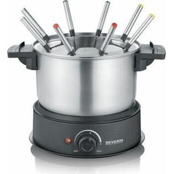 Severin Фондю 2470, 1500 W, 1.4 л, 2.2 кг, Нержавеющая сталь, Пластик, 11 единиц в упаковке (2470)