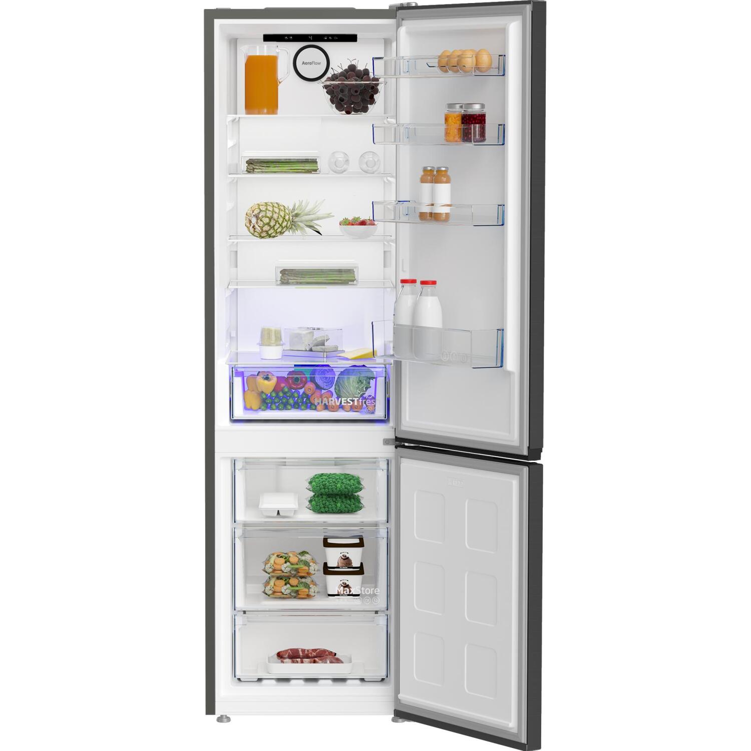 Beko Ledusskapis B5RCNA405HXBR1, 249L, 106L, 36dB, brīvi stāvošs, NoFrost, displejs, melns (B5RCNA405HXBR1)