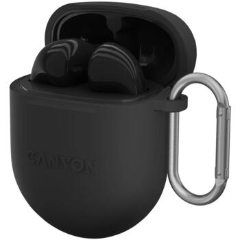 Беспроводные TWS наушники с Bluetooth соединением TWS-6 Черные CNS-TWS6B CANYON (CNS-TWS6B)