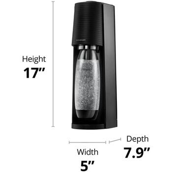 SodaStream Terra аппарат для газированной воды, черный, 1012811771, Quick Connect, Snap&Lock, беспроводной (1012811771)