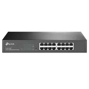 TP-Link TL-SG1016DE сетевой коммутатор Easy-Smart 16× Gigabit 10/100/1000 Mbps VLAN QoS IGMP Snooping чёрный (TL-SG1016DE)
