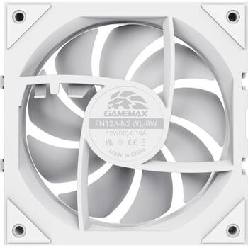 Gamemax Вентилятор корпуса FN12A-N2 WL-RW, 120mm, 58.6 cfm, 800-2000 rpm, Гидравлический подшипник, 30.6 dBA (FN12A-N2 WL-RW)