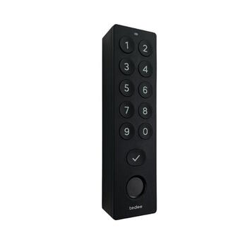 Tedee Keypad Pro — умная клавиатура с PIN-кодом и считывателем отпечатков пальцев для дверного замка, до 100 пользователей, с Bluetooth и Wi-Fi Чёрная (TKV2.0)