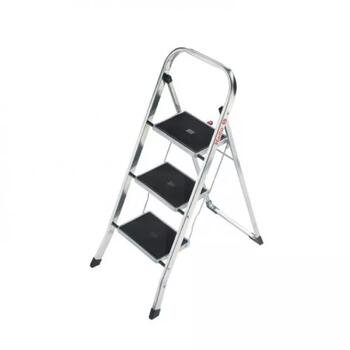 Hailo K70 StandardLine 034393801, salokāms pakāpienu soliņš, alumīnijs, 3 pakāpieni, drošības rokturis, 245 cm (034393801)