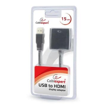 Gembird USB адаптер A-USB3-HDMI-02, 1920 x 1080 @ 60 Гц, USB 3.0, питание по USB, встроенные драйверы (A-USB3-HDMI-02)