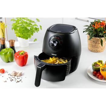 Zelmer Аэрофритюрница ZAF3550 72805572P, 1200 W, 3,5 л, 1, 9 программ, электронная панель, черный, быстрая циркуляция воздуха (72805572P)