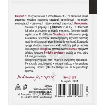 Browin винный осветлитель 401620, 7г, 30-50л, легок в использовании, видимый эффект через 7 дней (401620)