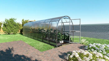 Siltumnīca KLASIKA SLIM 2x8m (16m2) ar 4mm polikarbonāta KLASIKA GREENHOUSE (4779037493234)