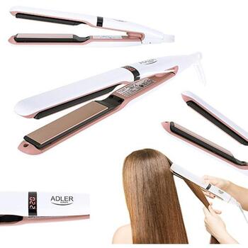 Adler выпрямитель для волос AD 2321, 45 Вт, 140-220 °C, ЖК-дисплей, керамическая система нагрева (AD 2321)