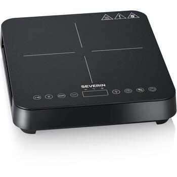 Severin Индукционная плита KP 001025, 2000 W, 21 см, 10 уровней мощности, сенсорный экран, таймер (KP 001025)